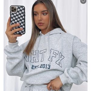 Whit fox oversized grey hoodie